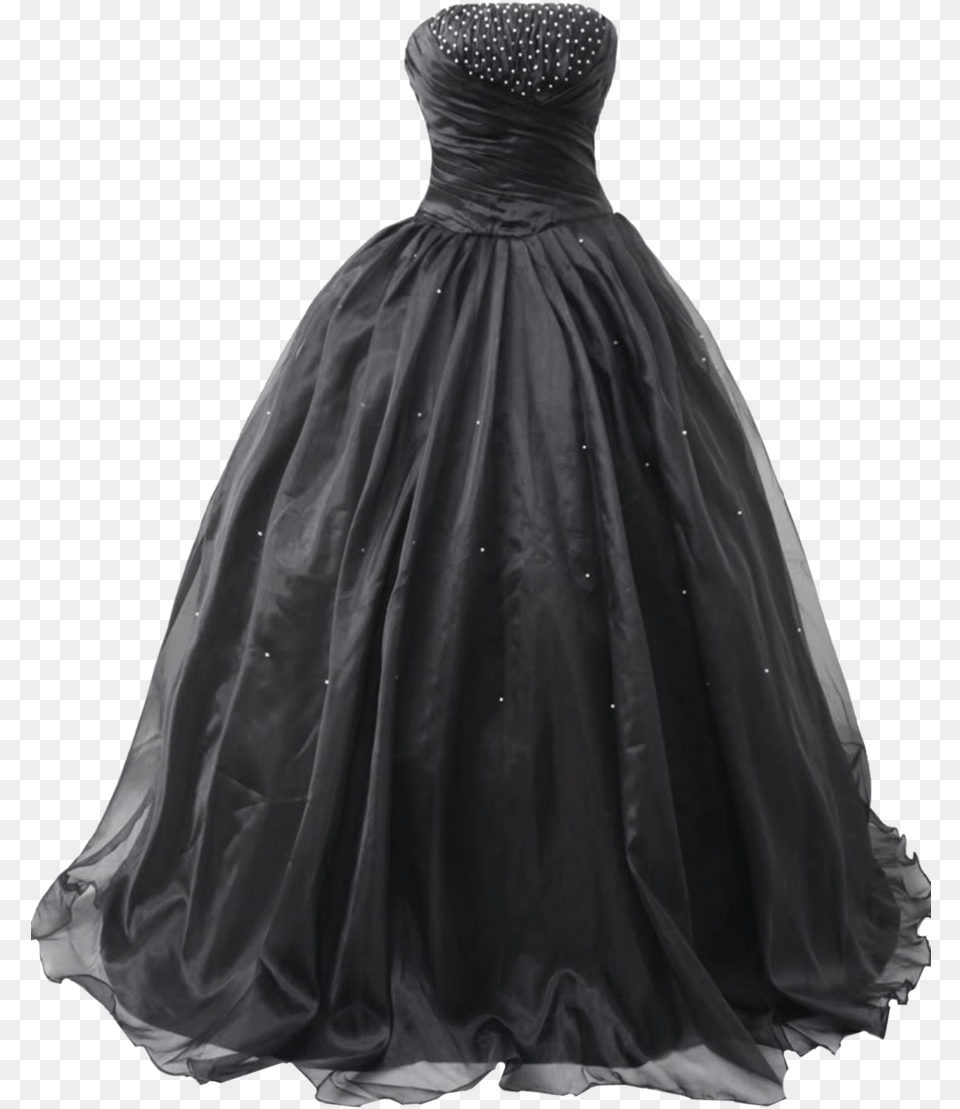 Black Dress Image Background Masquerade Ball Black Ball Gown Wedding Dresses, Clothing, Fashion, Formal Wear, Wedding Gown Free Png Download