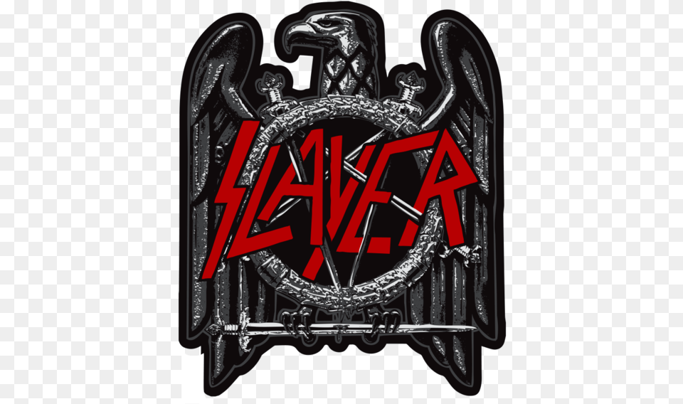 Black Eagle Die Cut Patch Slayer Silver Eagle Mug Black, Logo, Badge, Symbol, Emblem Free Transparent Png