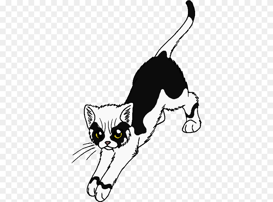 Black Ear Domestic Short Haired Cat, Stencil, Person, Animal, Mammal Png Image