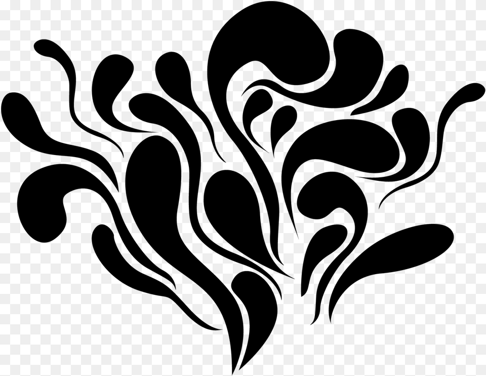 Black Effects French Curve Drawings, Gray Free Transparent Png