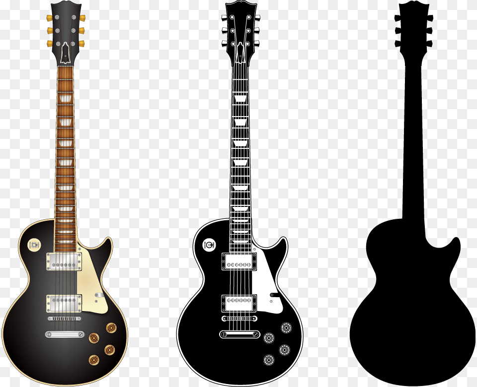 Black Electric Guitar By Ikarusmedia Gibson Les Paul Vector, Electric Guitar, Musical Instrument, Bass Guitar Free Png