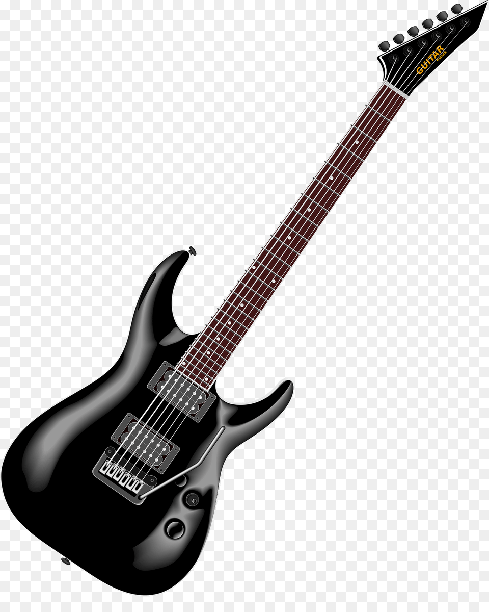 Black Electrical Guitar Clipart, Bass Guitar, Musical Instrument, Electric Guitar Free Transparent Png