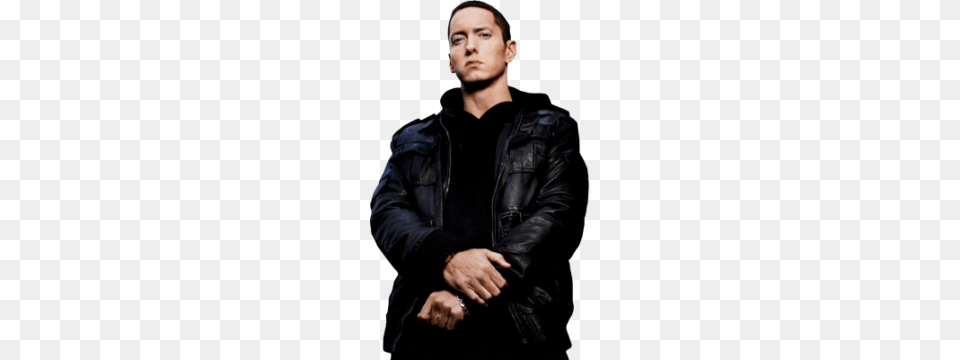 Black Eminem In Jacket, Clothing, Coat, Adult, Male Png Image