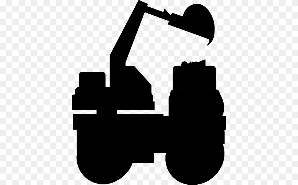 Black Excavator Clip Art, Silhouette, Stencil, Bulldozer, Machine Png