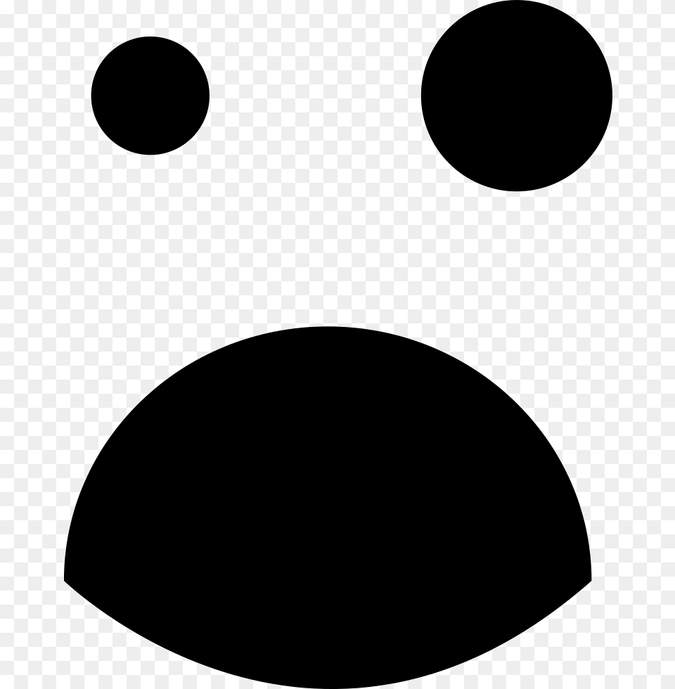 Black Eye And Opened Mouth Emoticon Square Face Circle Free Png