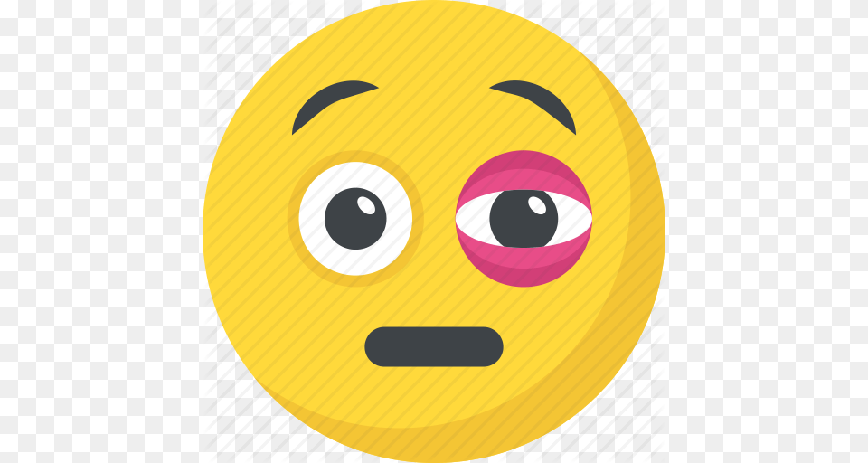 Black Eye Emoji Hurt Ill Sick Sore Eye Icon, Disk Free Png