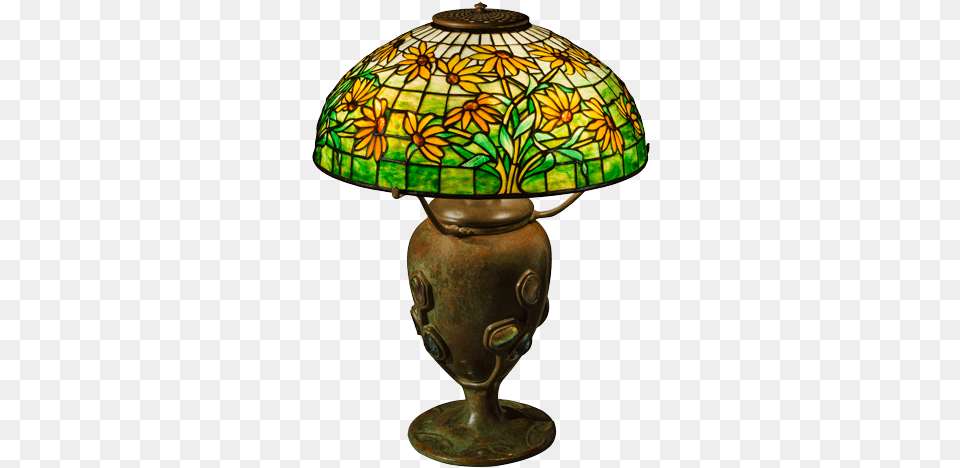 Black Eyed Susan Shade Stained Glass, Lamp, Table Lamp, Lampshade Free Png