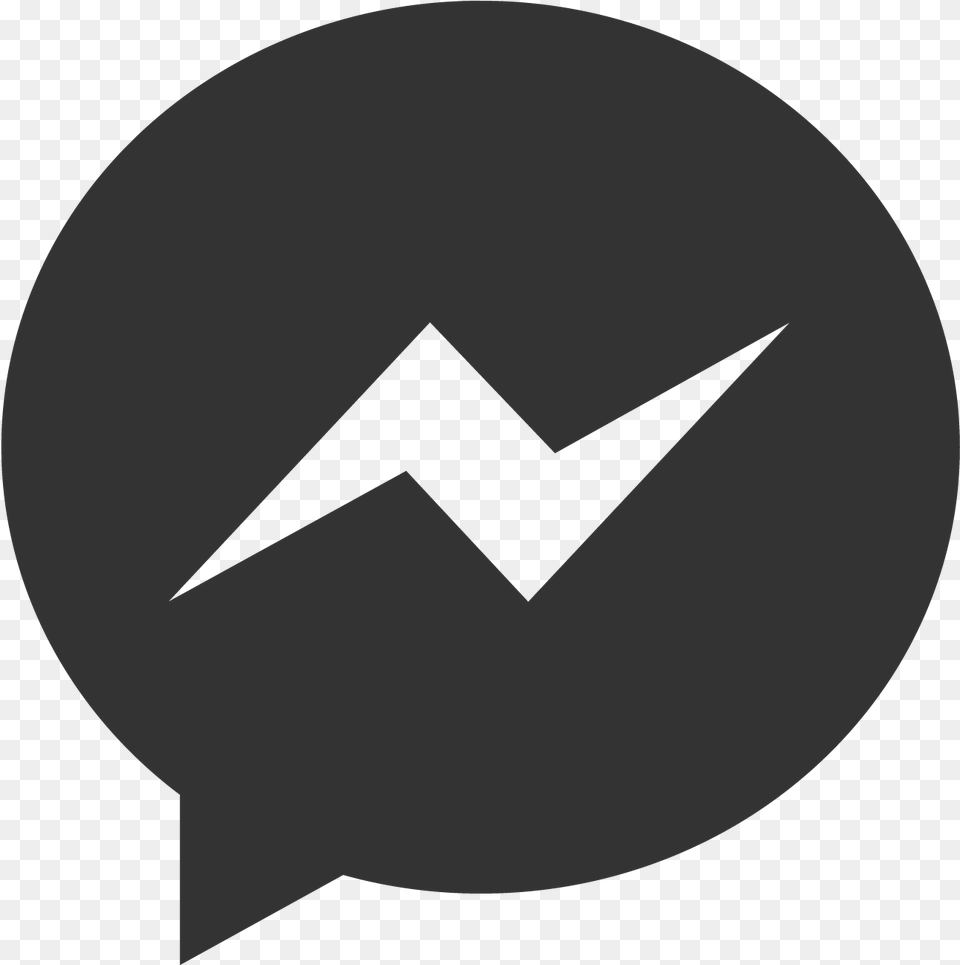 Black Facebook Messenger Logo Messenger Icon Black, Star Symbol, Symbol Png Image