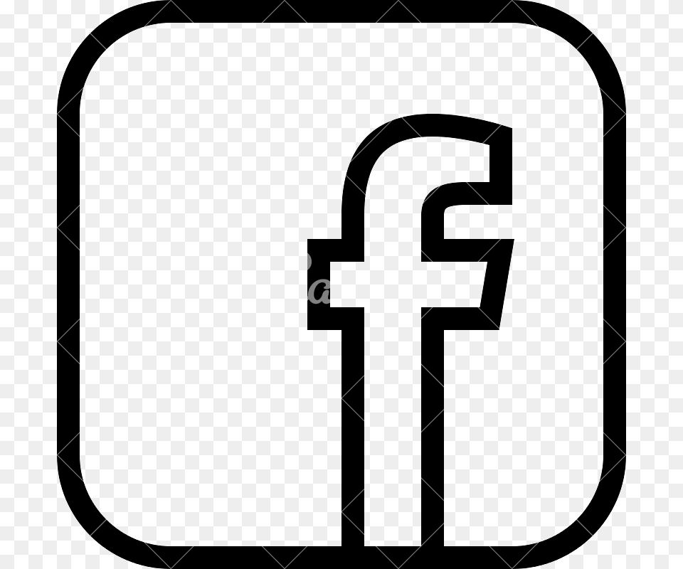 Black Facebook Social Media Icon, Text Free Png Download