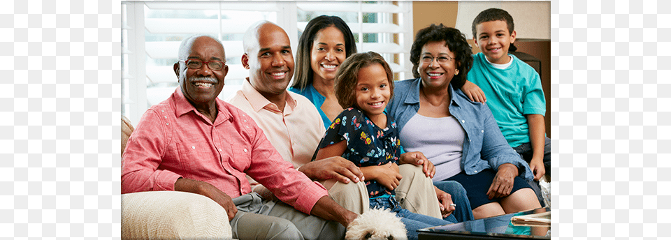 Black Family With Grandparents, Person, People, Adult, Man Png