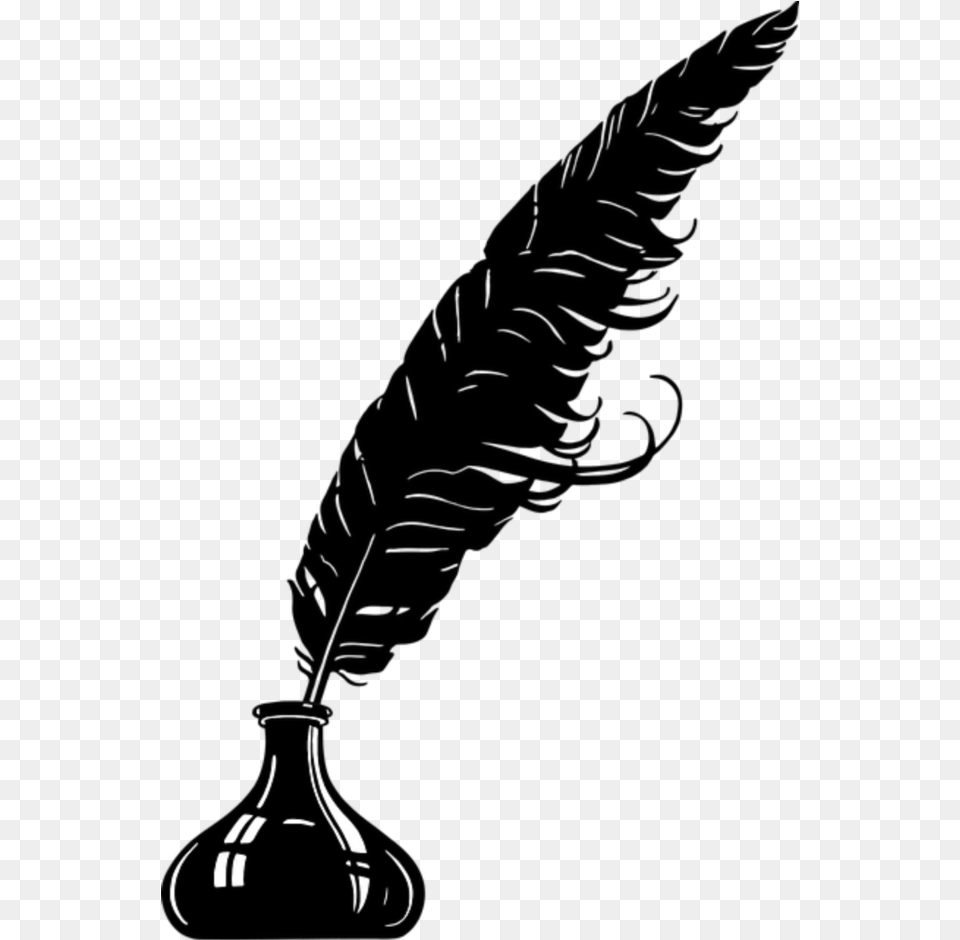 Black Feather Pen Feather Pen Vector, Jar, Pottery, Vase, Glass Free Png