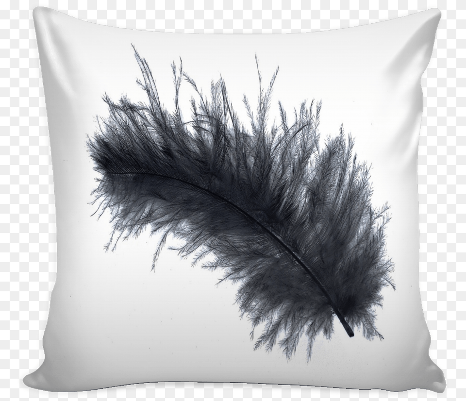 Black Feather Pillow Cover Black And White Pennywise, Cushion, Home Decor Free Png