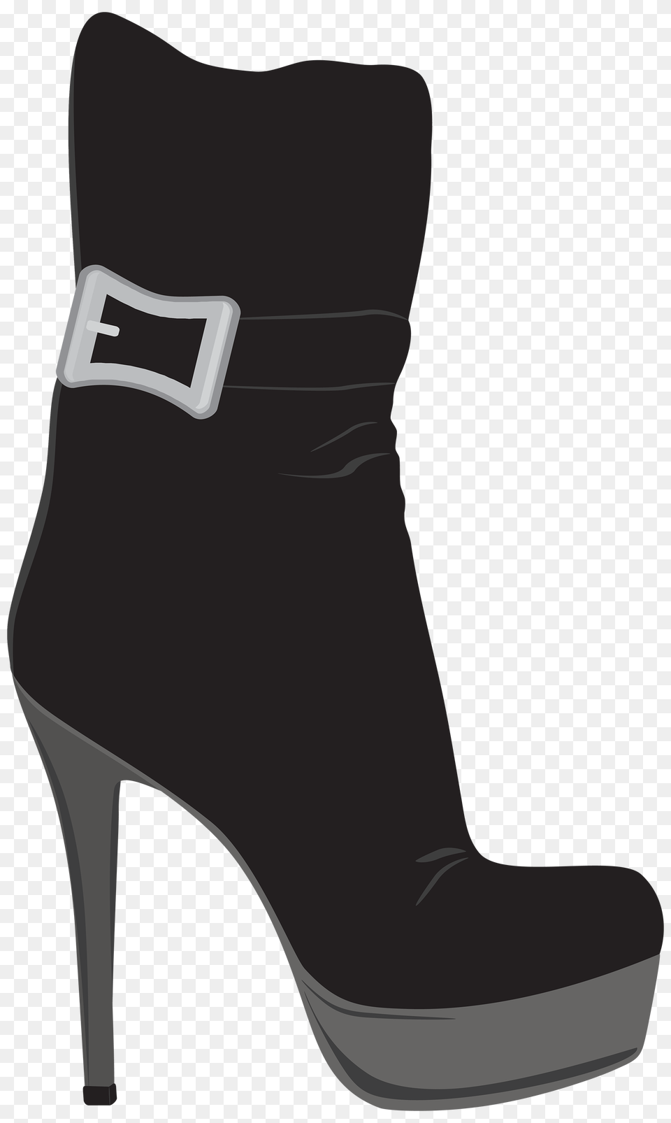 Black Female Boots Clipart, Accessories, Buckle, Clothing, Footwear Free Png