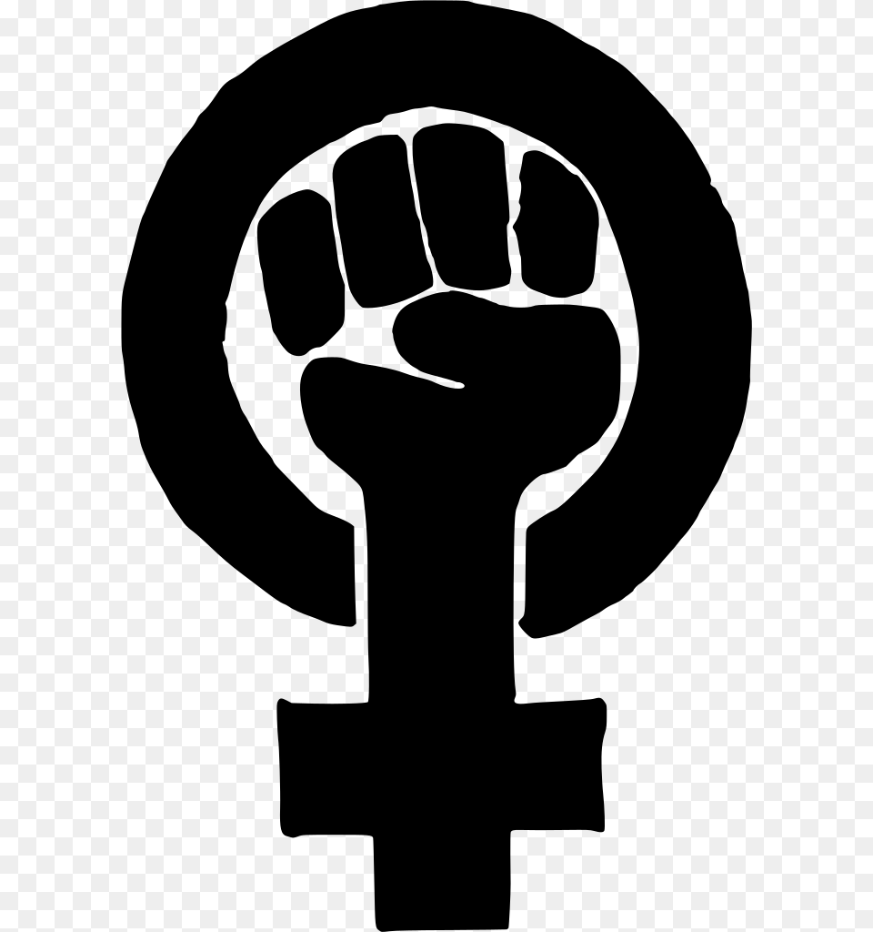 Black Feminist Symbol, Gray Png