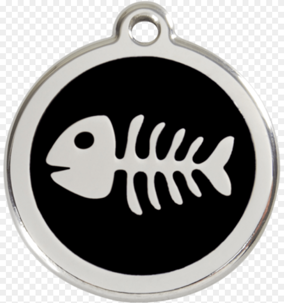 Black Fish Skeleton Pet Tag Fish Bones, Accessories Free Transparent Png