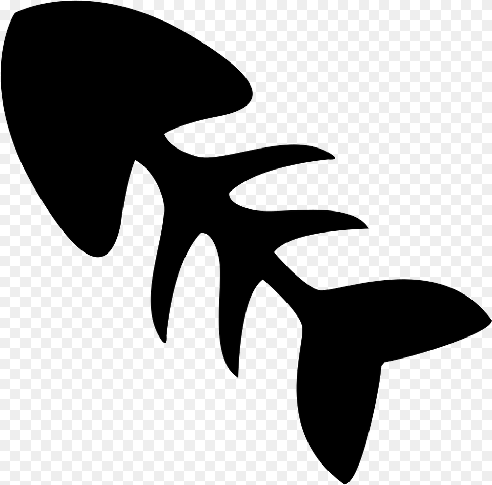 Black Fish Skeleton Silhouette Fish Skeleton Silhouette Clipart, Stencil, Animal, Sea Life, Shark Free Transparent Png