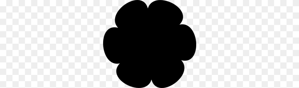 Black Flower Clip Art, Gray Free Png