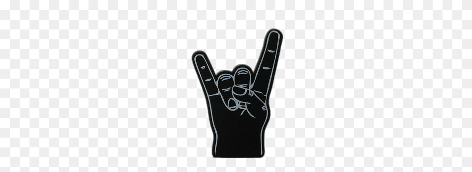 Black Foam Hand Rock, Clothing, Glove, Baseball, Baseball Glove Free Transparent Png