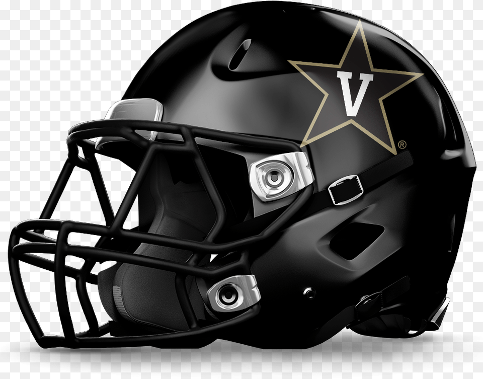 Black Football Helmet Akron Zips Football Helmet, Crash Helmet, American Football, Sport, Playing American Football Png Image