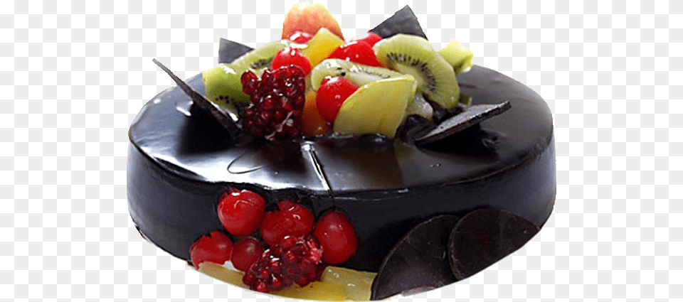 Black Forest Birthday Cake With Fruits, Torte, Dessert, Food, Produce Free Png