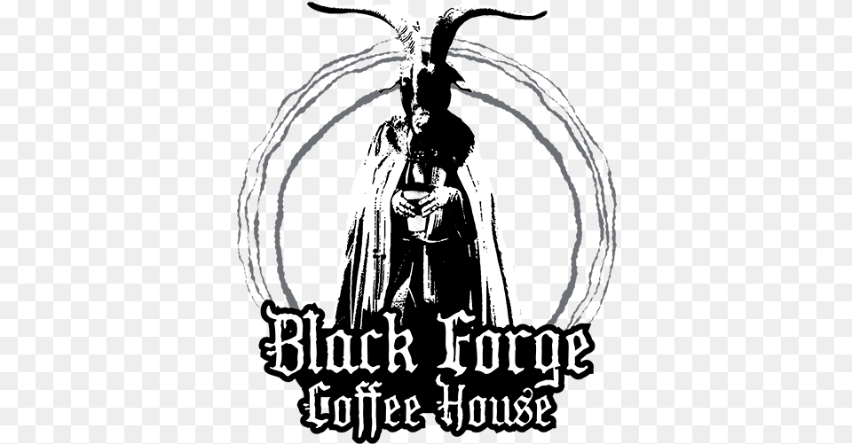 Black Forge Coffee House U2013 Darkness Brewing Eternal In Black Forge Coffee Logo, Animal, Mammal, Wildlife, Zebra Free Png Download