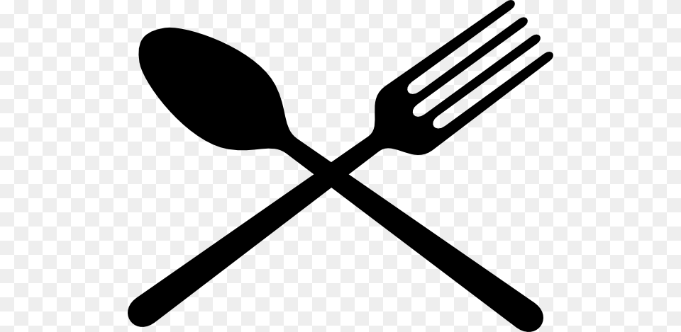 Black Fork And Spoon Cross Clip Art, Cutlery, Blade, Dagger, Knife Png Image