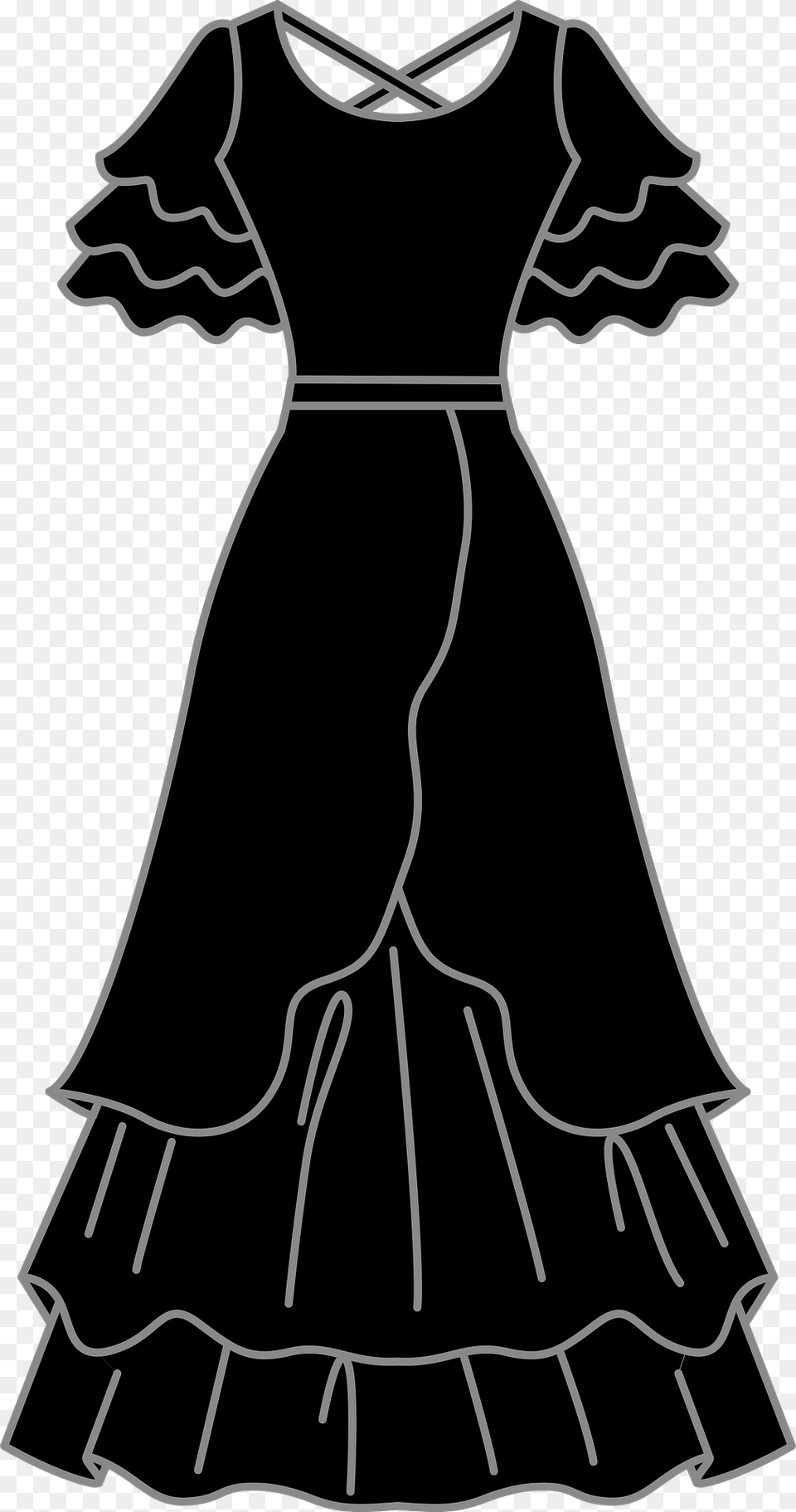 Black Formal Dress Clipart, Clothing, Fashion, Formal Wear, Gown Free Transparent Png