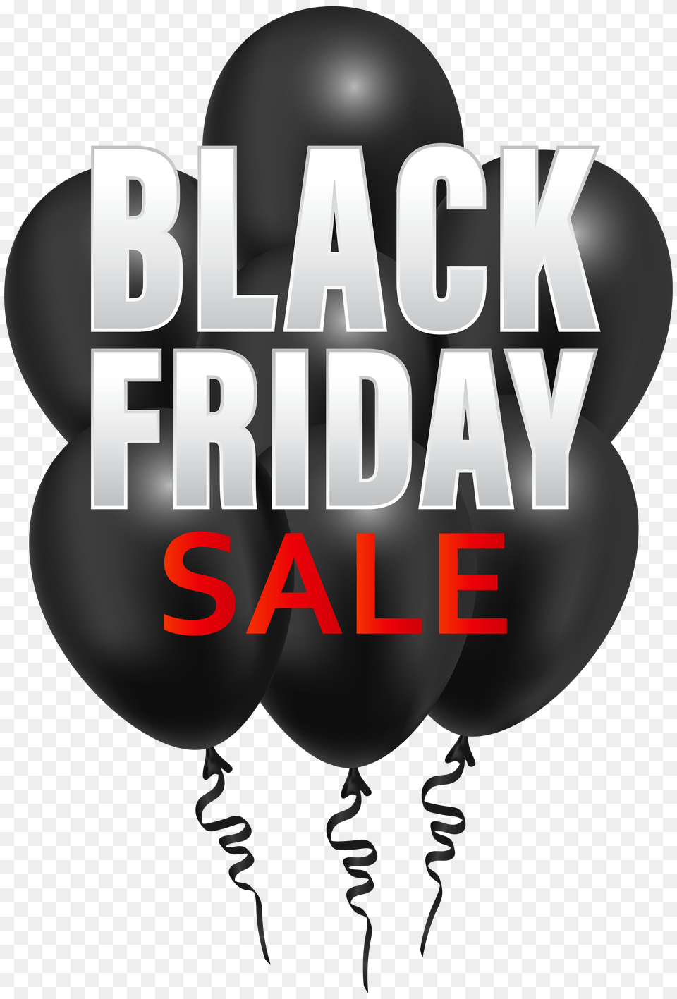 Black Friday Baloons Clip, Advertisement, Poster, People, Person Free Png