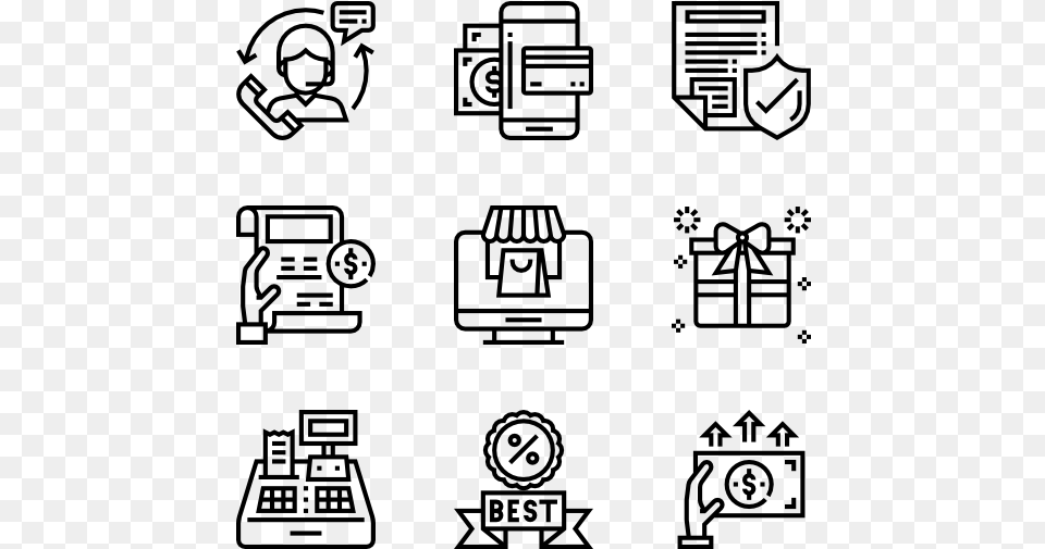 Black Friday Museum Icons, Gray Png