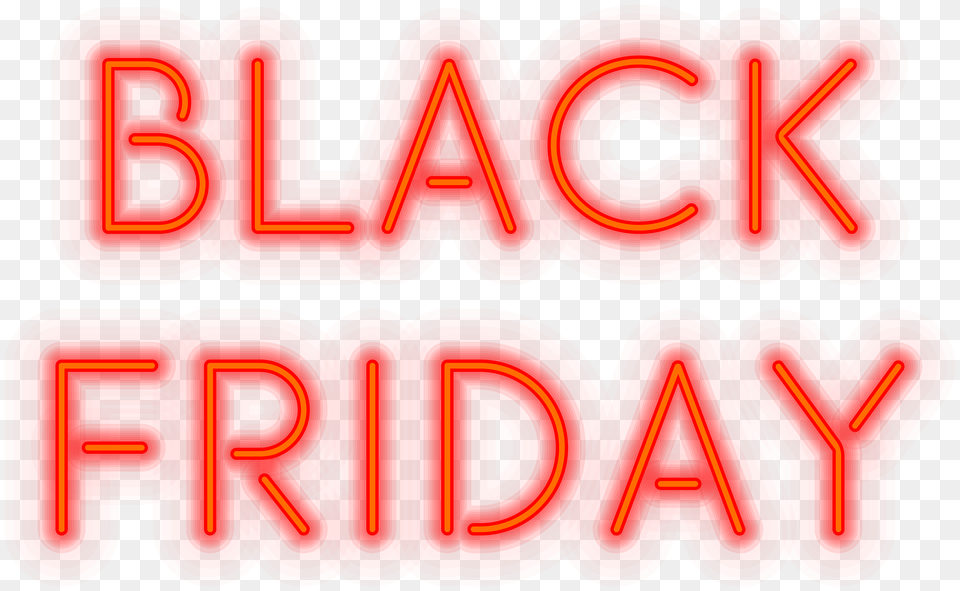 Black Friday Red Neon Clip Art, Text Free Png