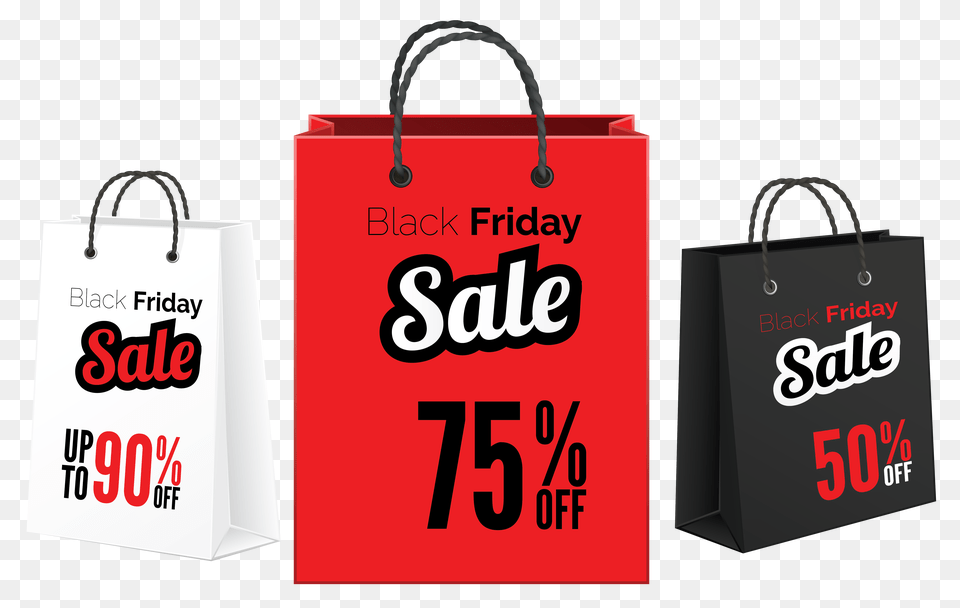 Black Friday Sale Bags Clipart, Bag, Shopping Bag, Tote Bag, Accessories Png Image
