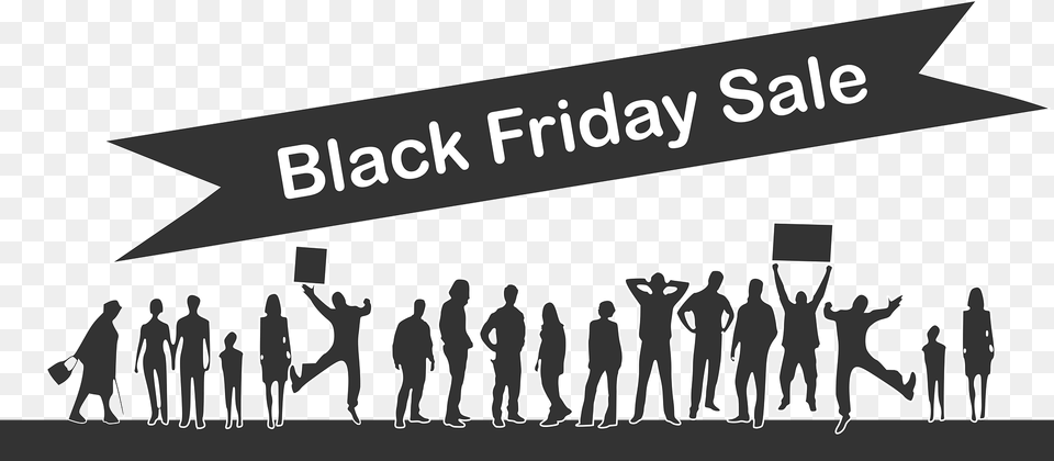 Black Friday Sale Clipart, People, Person, Advertisement, Walking Png