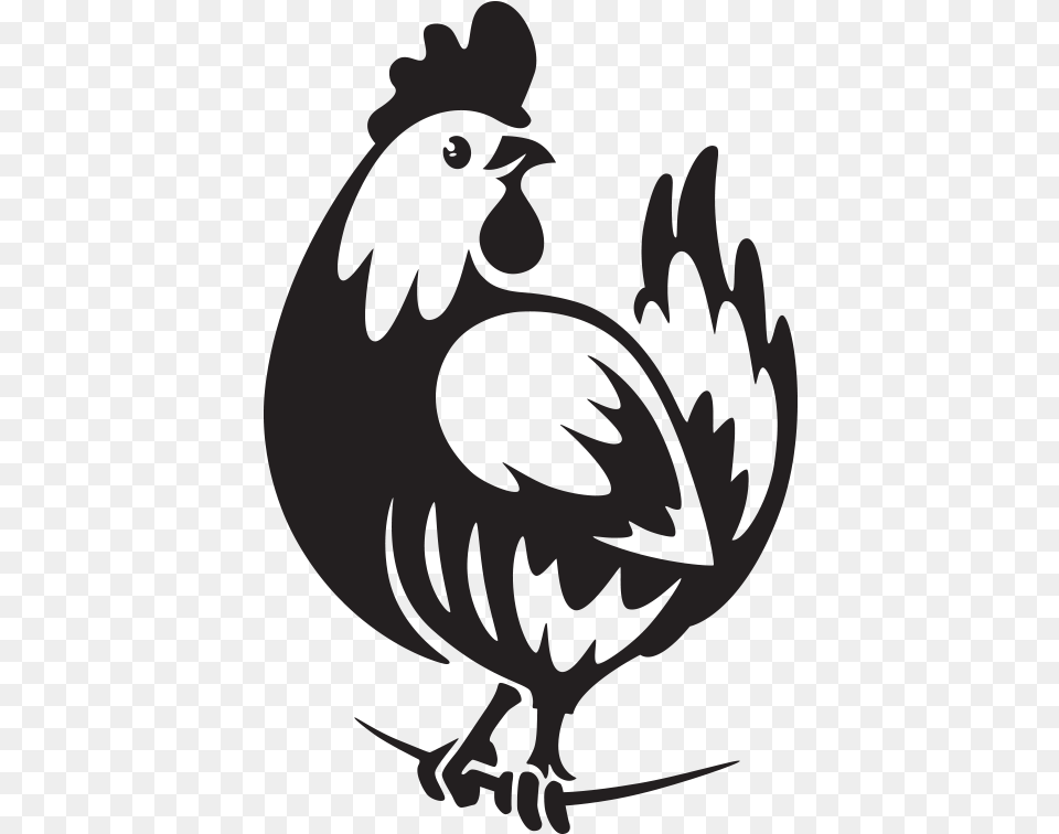 Black Gav Logos For Chicken Restaurants, Stencil, Person, Animal, Bird Free Png Download