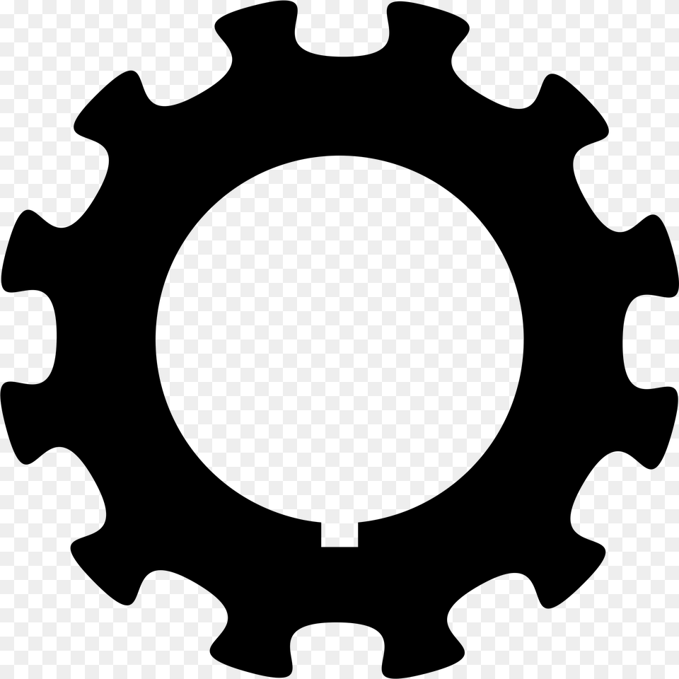 Black Gears Manufacturing Icon, Gray Free Png Download