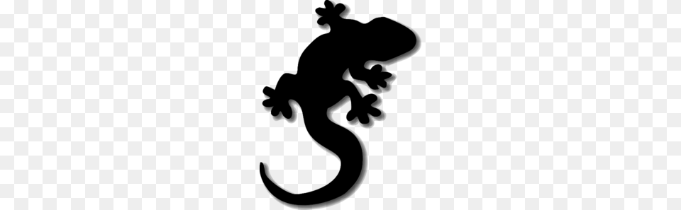 Black Gecko With Shadow Clip Art, Gray Free Png
