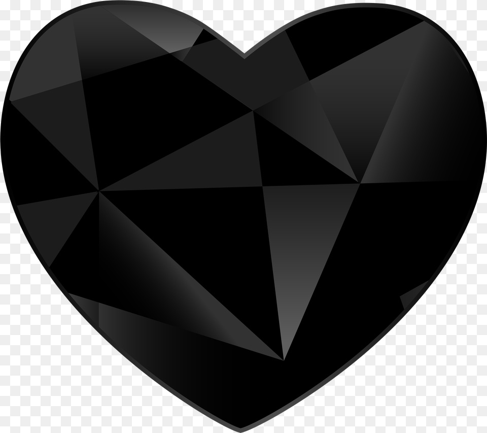 Black Gem Heart Clipart Black Heart Black Gem, Accessories, Diamond, Gemstone, Jewelry Free Png Download
