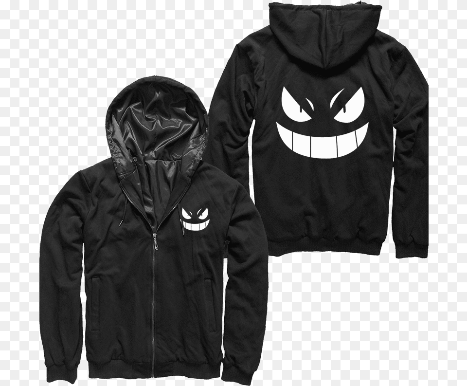 Black Gengar Hoodie, Clothing, Coat, Hood, Jacket Png Image