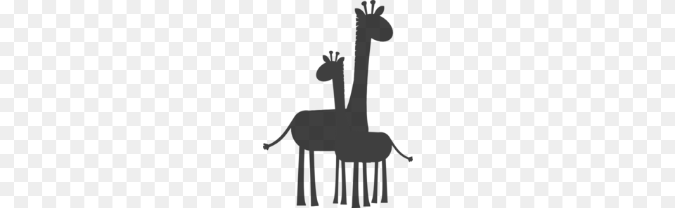 Black Giraffes Clip Art, Animal, Mammal Png