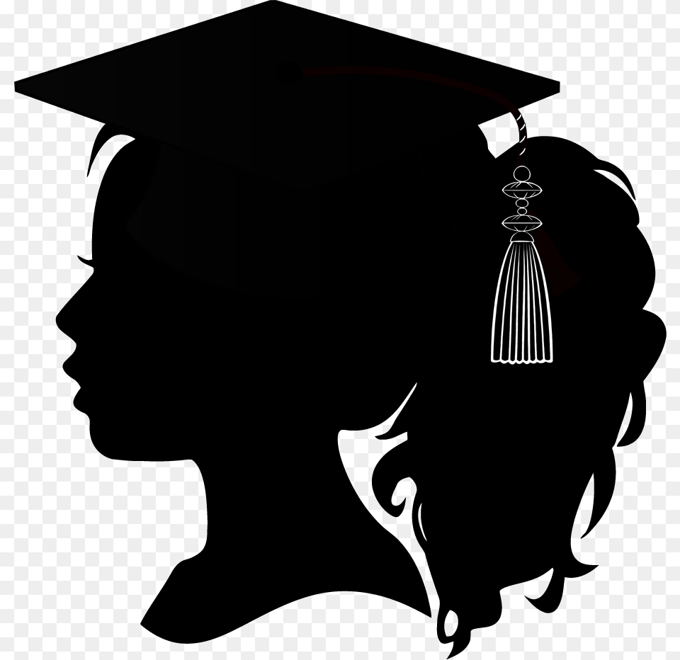 Black Girl Graduation Silhouette, People, Person, Accessories, Earring Free Png Download