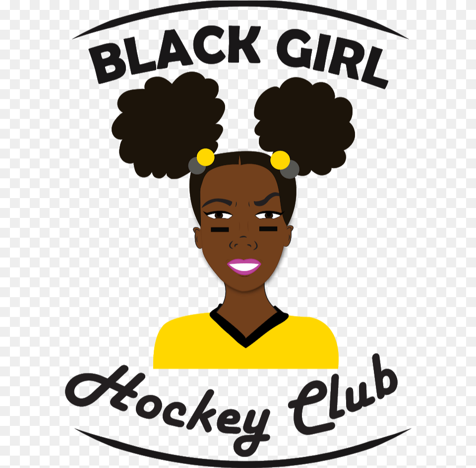 Black Girl Hockey Club Beauty Care, Logo, Portrait, Face, Photography Png