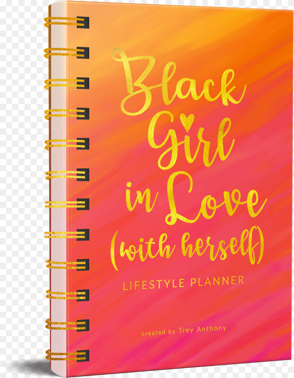 Black Girl In Love Mockup, Book, Diary, Publication Png Image