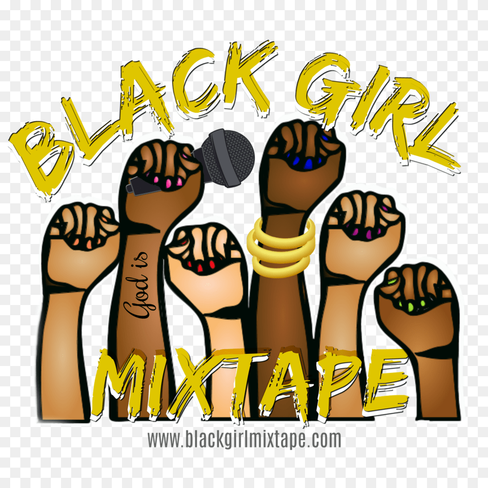 Black Girl Mixtape Illustration, Body Part, Person, Hand, Advertisement Free Png Download