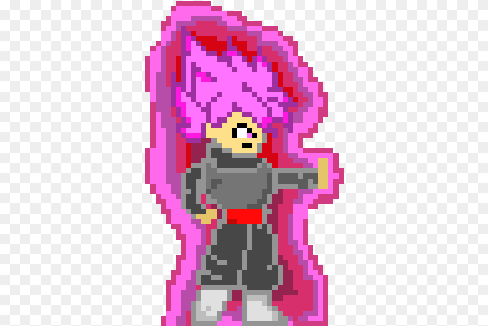 Black Goku Super Saiyan Ros Goku Black Ssj Rose Pixel Art, Purple, Qr Code Free Transparent Png