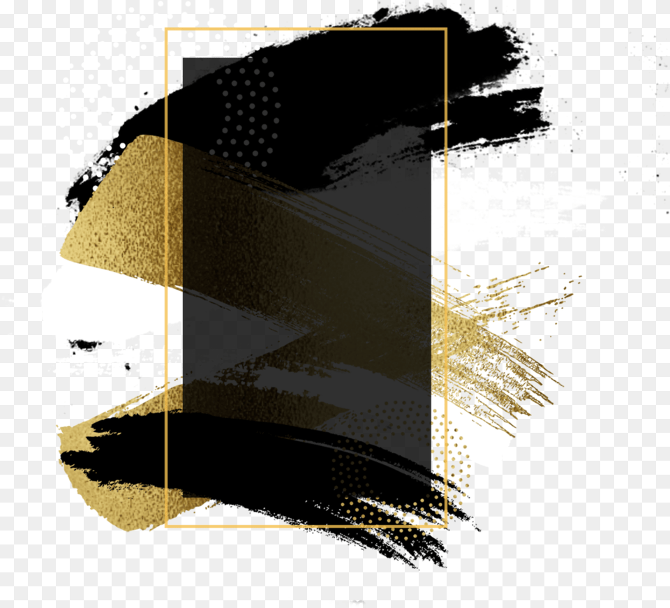 Black Gold Border Sticker By Lu2092 Dot, Art, Collage, Graphics, Lighting Free Transparent Png