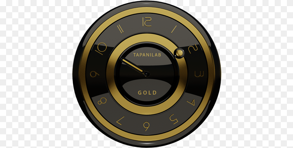 Black Gold Clock Widget Solid, Gauge Png Image