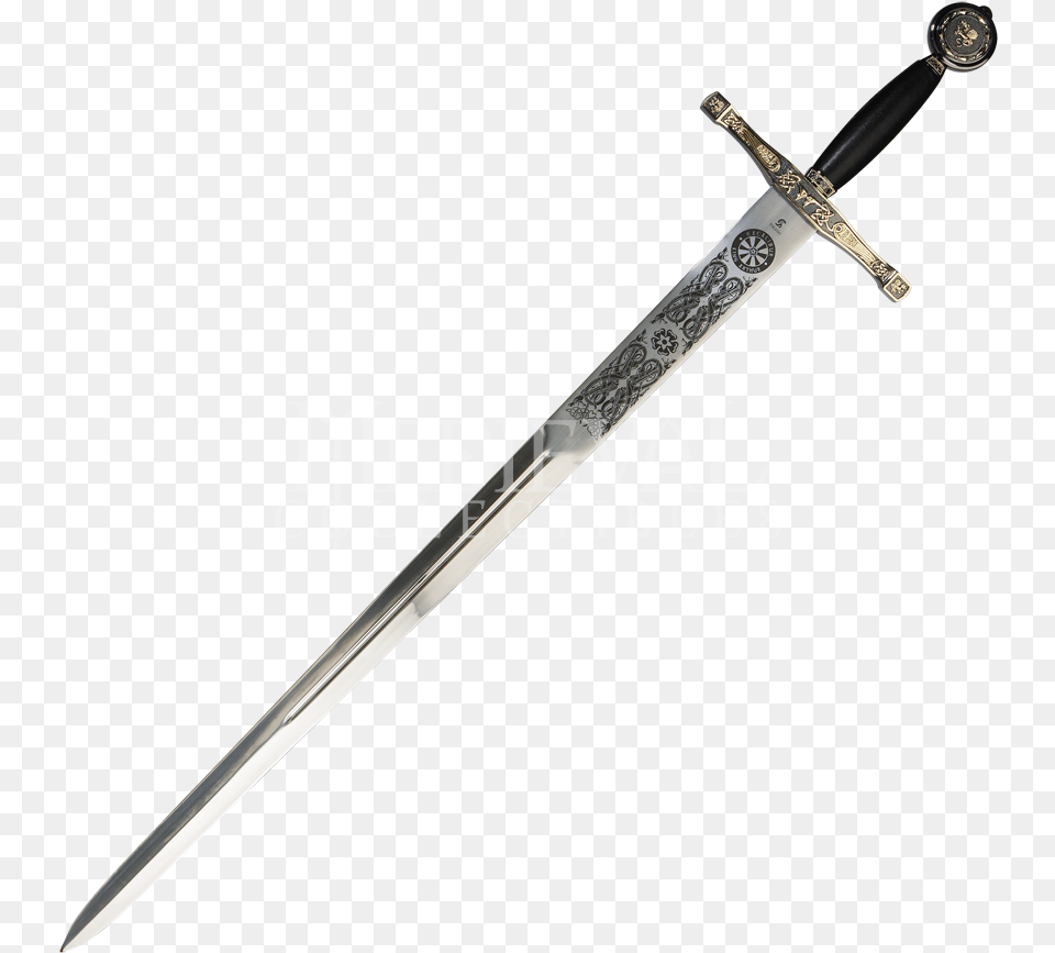 Black Gold Excalibur Sword Needle Game Of Thrones, Weapon, Blade, Dagger, Knife Png Image