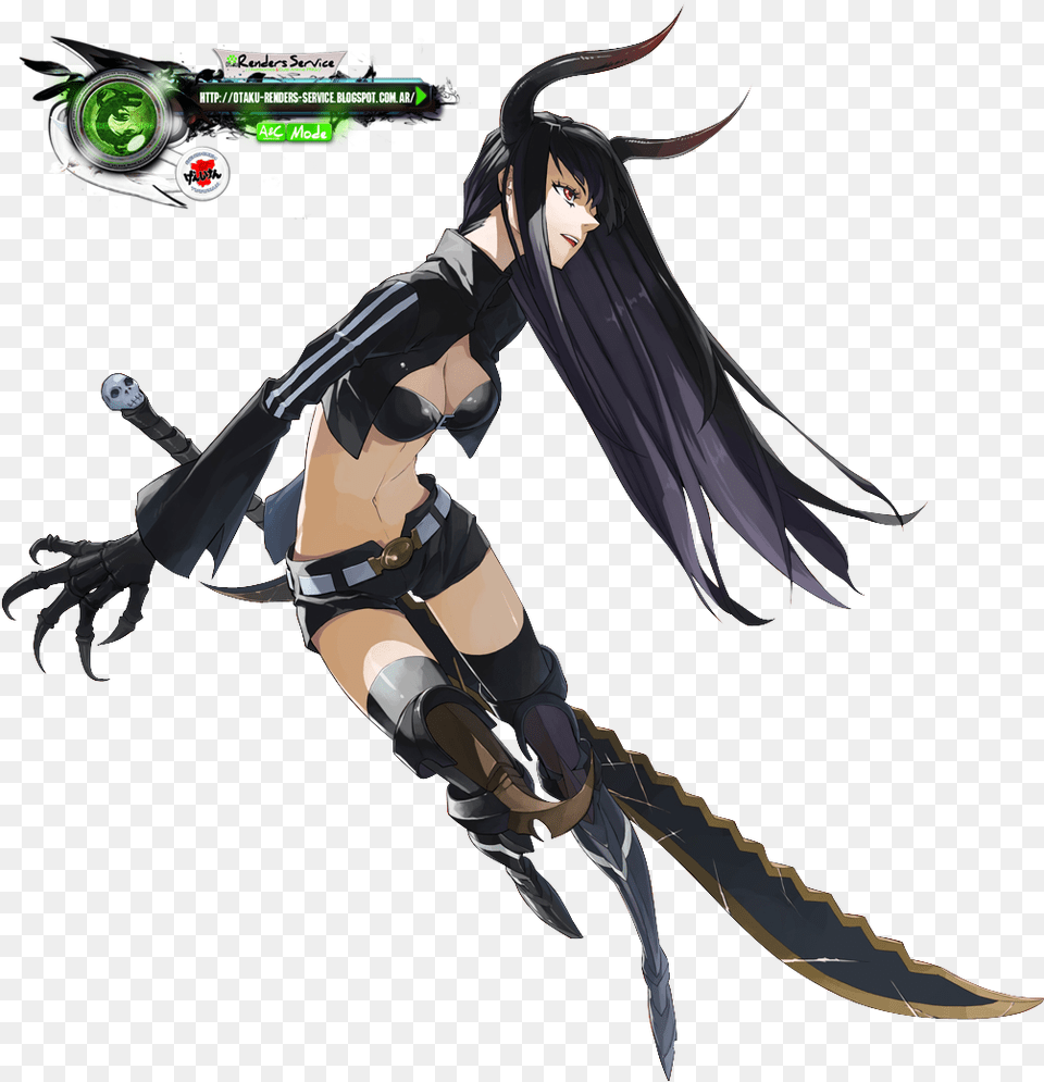 Black Gold Saw Black Rock Shooter Stencil, Adult, Weapon, Sword, Person Png
