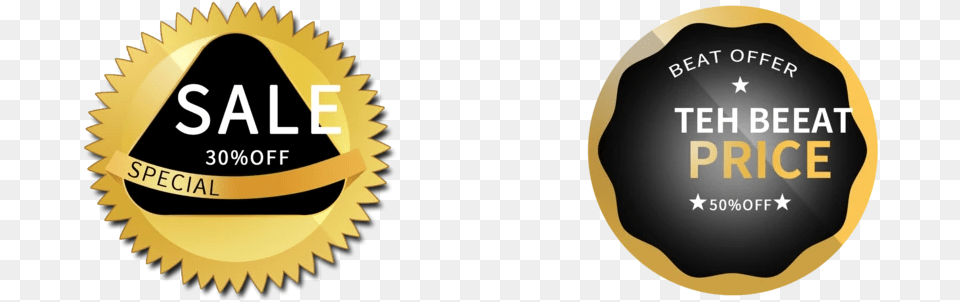 Black Gold Vector Special Offer Promotion Badge Design Horizontal, Symbol, Logo, Produce, Plant Free Transparent Png