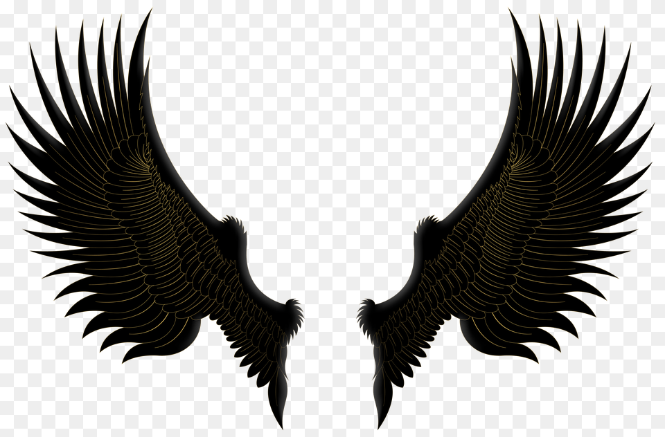 Black Gold Wings Clip Art, Animal, Bird, Vulture, Eagle Free Png Download