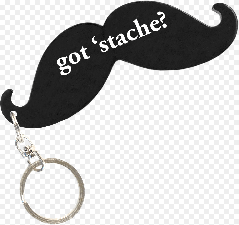 Black Got Stache Mustache Key Chain Bottle Opener Chain, Face, Head, Person, Field Hockey Free Transparent Png